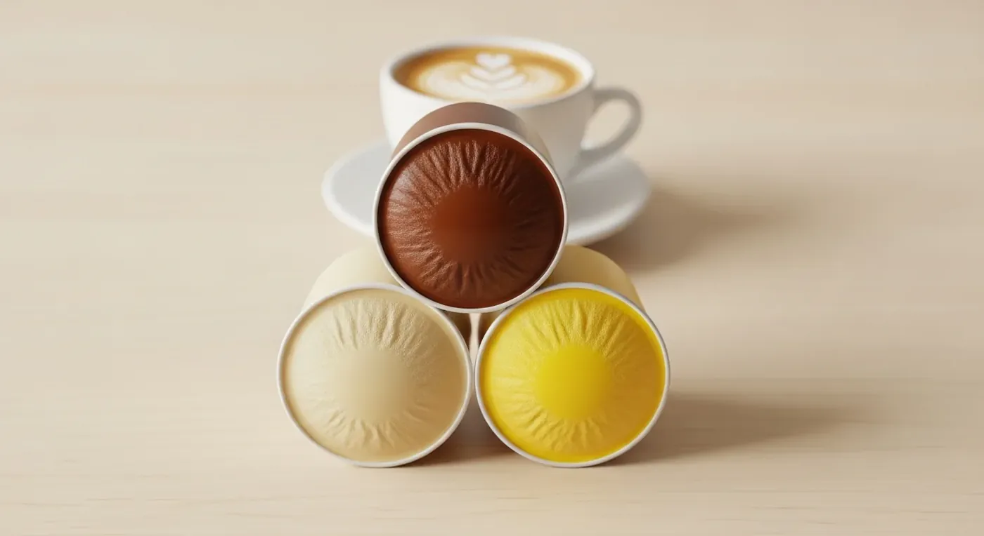Капсулы Dolce Gusto — большие цветные капсулы