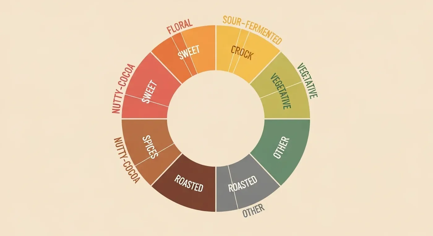 Coffee Tasting Wheel SCA — круговая диаграмма нот кофе