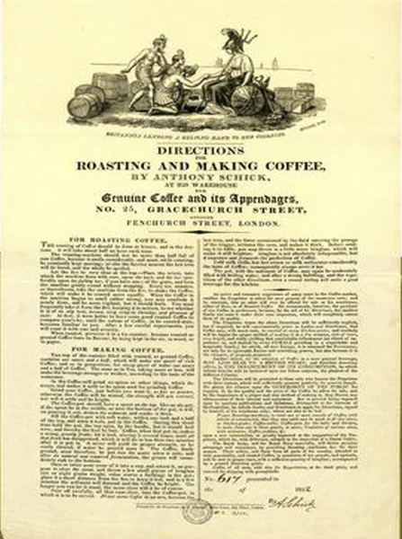Энтони Шик — английский патент на обжаривание кофе, 1812