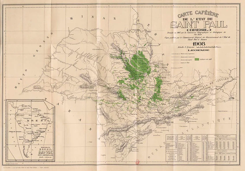 Сбор кофе в Бразилии, 1908 — 97% мирового урожая