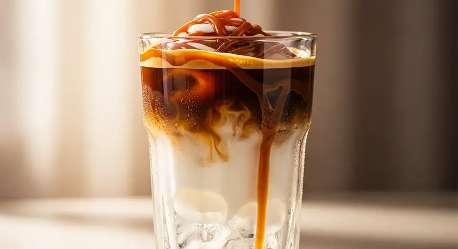 Iced caramel macchiato